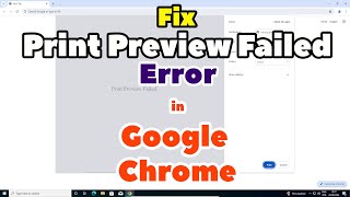 How to Fix Print Preview Failed Error in Google Chrome [upl. by Lielos478]