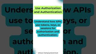 Use Authorization and Authentication softwaretesting apitesting [upl. by Ociredef]