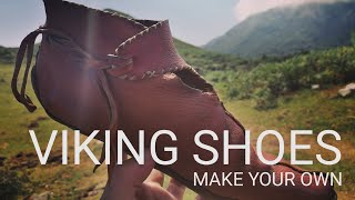 Making VIKING Shoes  Viking Crafts Ep 6 [upl. by Tita]