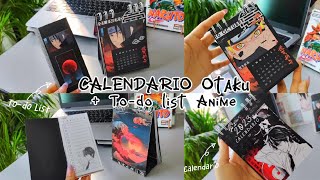 Calendario de Anime Otaku 2023 DIY 🌸✨  Todo List Anime 🍥  Plantillas Gratis 💖 [upl. by Paehpos]