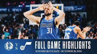 Dallas Mavericks Highlights vs Utah Jazz  October 28 2024 [upl. by Reade]