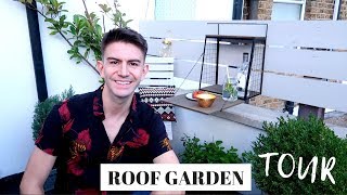 ROOF GARDEN TOUR  SMALL GARDEN  ROOF TERRACE DESIGN IDEAS ON A BUDGET [upl. by Toombs]