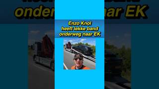 😅🚗 Enzo Knol lekke band onderweg naar EK Nederland  Oostenrijk enzoknol auto ek [upl. by Nawrocki710]