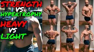 PHYSIQUE UPDATE  STRENGTH VS HYPERTROPHY TRAINING [upl. by Ermengarde]