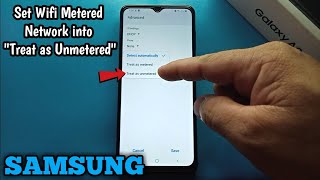 How to Set Wifi Metered Network into Treat as Unmetered in Samsung Galaxy A02 [upl. by Refannej446]