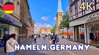 Hameln City Germany Tour in Hameln in der Innenstadt 4K 60fps [upl. by Nedroj]