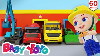 The Colors Song Construction Vehicles  more nursery rhymes amp Kids songs  Baby yoyo [upl. by Dove]