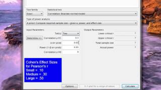 Power Analysis  Pearson r Correlation Coefficient Using G Power [upl. by Burnsed]