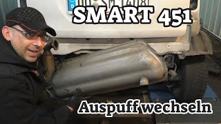 SMART 451 Auspuff wechseln  Alleine kaum zu machen [upl. by Ecyal]