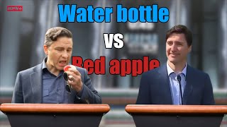 justintrudeau vs pierrepoilievre  Water bottle vs Red apple EDITED PARODY\SATIRE [upl. by Sirtaeb]