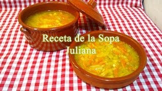 Receta de sopa de verduras o sopa juliana [upl. by Handel]