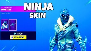 NEW Ninja SNOWFOOT SKIN New Item Shop Fortnite Battle Royale [upl. by Ihtraa]