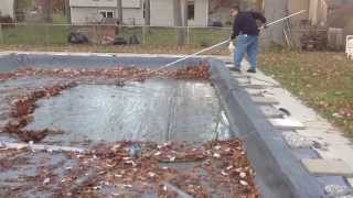 How to get leaves off your pool cover [upl. by Iliam141]