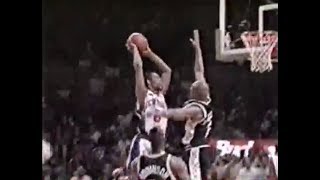 Latrell Sprewell Dunks on Jaren Jackson 1999 NBA Finals [upl. by Ahsienroc498]