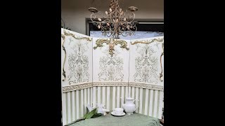 Anleitung barocker Paravent – Instruction baroque screen [upl. by Jovia]