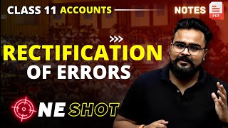 RECTIFICATION OF ERRORS class 11 ONE SHOT  ACCOUNTS by gaurav jain [upl. by Valente416]