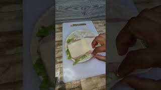 WRAPS DE JAMON Y QUESO comidamexicana wrapstyle recetas [upl. by Ahsykal]