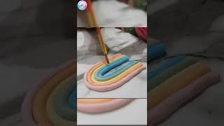 Fondant Rainbow Topper Tutorial  Rainbow cake topper  Customized cakes  Homemade  Themed Cake [upl. by Jessa]