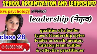 Leadership for KVS 2023  leader as coach mentor teambuilder initiator  school organization [upl. by Yllitnahc]