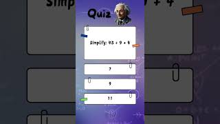 Simplify 45 ÷ 9  4  Intermediate Math Puzzle [upl. by Divaj]