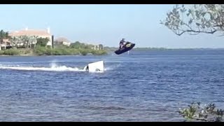 Seadoo RXP Ramp jump and crash [upl. by Gnap]