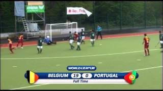 Hockey World League Round 2 Paris Day 1  Belgium v Portugal [upl. by Llednohs]