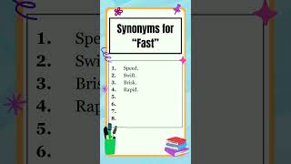 Synonyms  Synonyms for quotFastquot  English Grammar  The Study Corner  synonyms shorts [upl. by Ataeb]