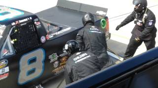 Watch a NASCAR pit stop from on top the pit box [upl. by Asirrac]