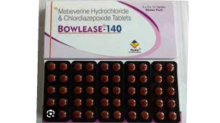 BOWLEASE 140 Tablets Mebeverine Hydrochloride amp Chlordiazepoxide Tablets [upl. by Aelam]