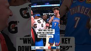 OKC postgame interviews are hilarious 😂 [upl. by Htebharas270]