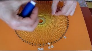 como realizar un cuadro con hilos tensados String Art [upl. by Neukam]