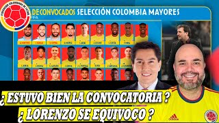 LISTA DE CONVOCADOS SELECCION COLOMBIA TITO PUCCETTI Y ANDRES MAROCCO ¿ESTÁ BIEN LA CONVOCATORIA [upl. by Guimond]