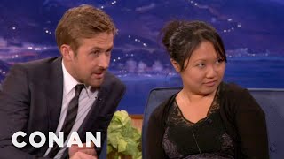 Ryan Gosling Drafts An Interview Buddy From The Audience  CONAN on TBS [upl. by Ellennahs]