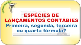 Espécies de lançamentos contábies  primeira segunda terceira e quarta fórmula Aula 7 [upl. by Ynnohj903]