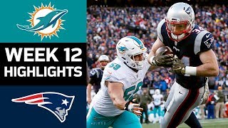 Dolphins vs Patriots  NFL Week 12 Game Highlights [upl. by Yrannav]