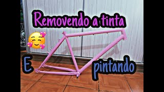 Removendo A Tinta E Pintando A Motorizada 100cc [upl. by Ailugram145]