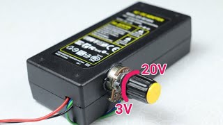 Turn any fixed voltage adapter to variable voltage output 3v  25v [upl. by Nraa]