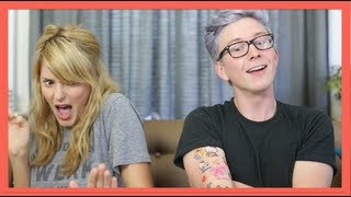 2GIRLS1CUP REACTION ft Grace Helbig  Tyler Oakley [upl. by Akaya]