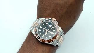 Rolex 126711CHNR GMTMaster II 40 mm Root Beer 18K Rose Gold Complete Set 2024 [upl. by Kristo]