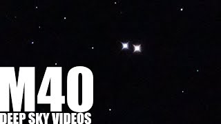 M40  Double Star  Deep Sky Videos [upl. by Brozak]