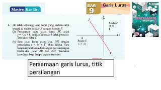 KSSM Matematik Tingkatan 3 Bab 9 garis lurus selari masteri kendiri bab 9 no4 buku teks [upl. by Sokul555]