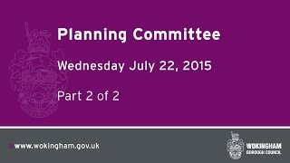 Planning Committee  220715 Part 2 [upl. by Lleuqram]