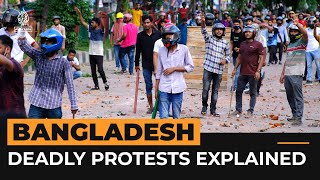 Bangladesh’s deadly protests explained  Al Jazeera Newsfeed [upl. by Anayt]