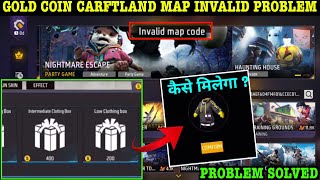 Craftland Invalid Map Code Problem Solved  Craftland Gold Coin Map Code Kaise Banaye In FF [upl. by Elyac538]