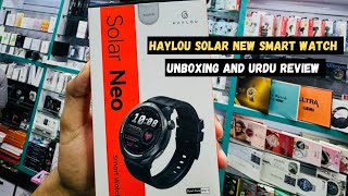 Haylo solar new smart watch unboxing and Urdu review [upl. by Cairistiona]