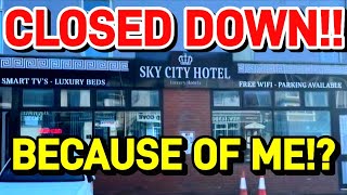 I CLOSED DOWN BLACKPOOLS WORST HOTEL Sky City Hotel SHUT DOWN [upl. by Ahcorb]