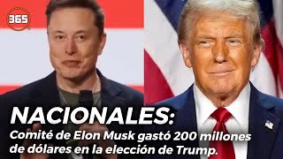 COMITÉ de Elon Musk GASTÓ 200 MILLONES de DÓLARES en la ELECCIÓN de TRUMP [upl. by Oisangi]