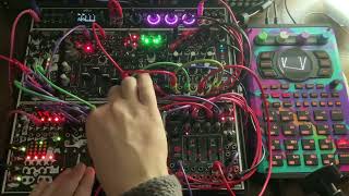 Eurorack Modular  SP404 MK2 Slow Reverby Techno Thing Jam 17 [upl. by Enilehcim]