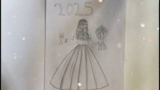 how to make new year drawing for celebrated new year drawing [upl. by Shelley]