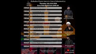 JCC Live  Urdu  6th Night of Muharram [upl. by Arni]